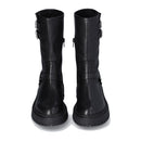 Stivali Donna LIU JO Rumi 26 Biker Boots in Pelle Nera