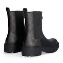 Stivaletti Beatles Donna LIU JO London 02 in Pelle Nera con Inserti Monogram