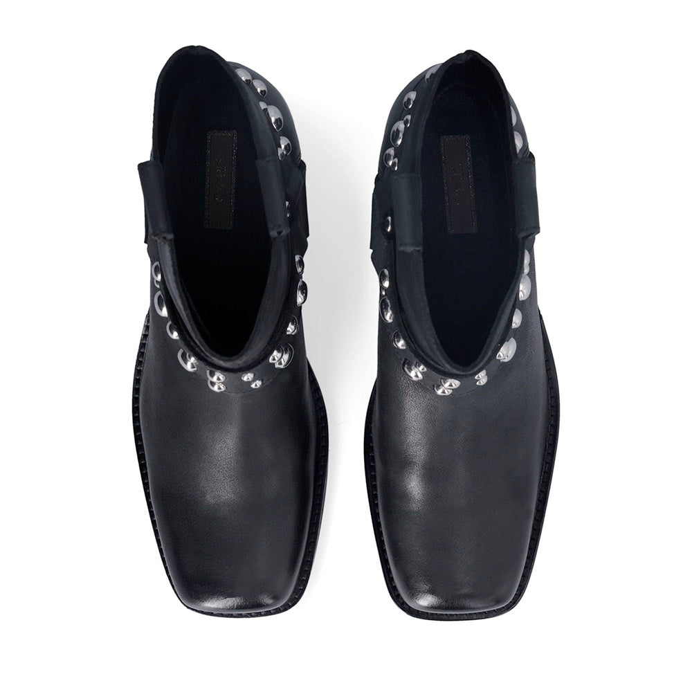 Stivaletti Texani Donna LIU JO Roxy 01 in Pelle Nera con Borchie