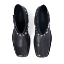 Stivaletti Texani Donna LIU JO Roxy 01 in Pelle Nera con Borchie