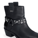 Stivaletti Texani Donna LIU JO Roxy 01 in Pelle Nera con Borchie