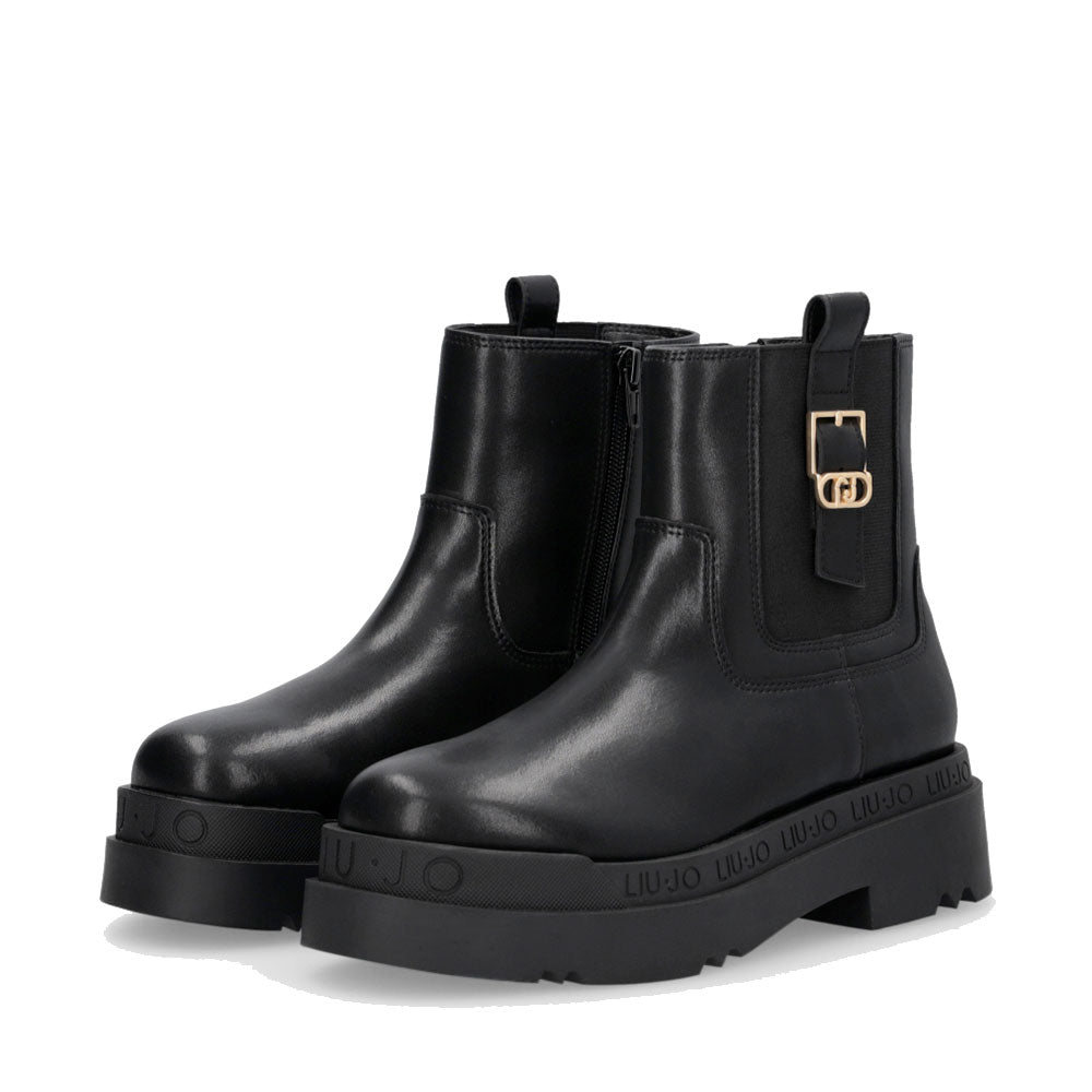 Stivaletti Platform Donna LIU JO Love 63 in Pelle Nera