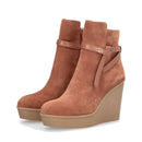 Stivali Donna con Zeppa LIU JO Rania 04 in Suede color Cuoio