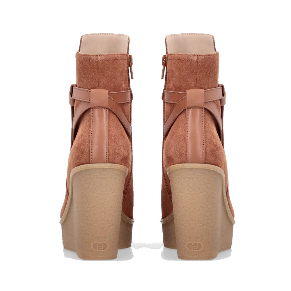 Stivali Donna con Zeppa LIU JO Rania 04 in Suede color Cuoio
