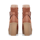 Stivali Donna con Zeppa LIU JO Rania 04 in Suede color Cuoio