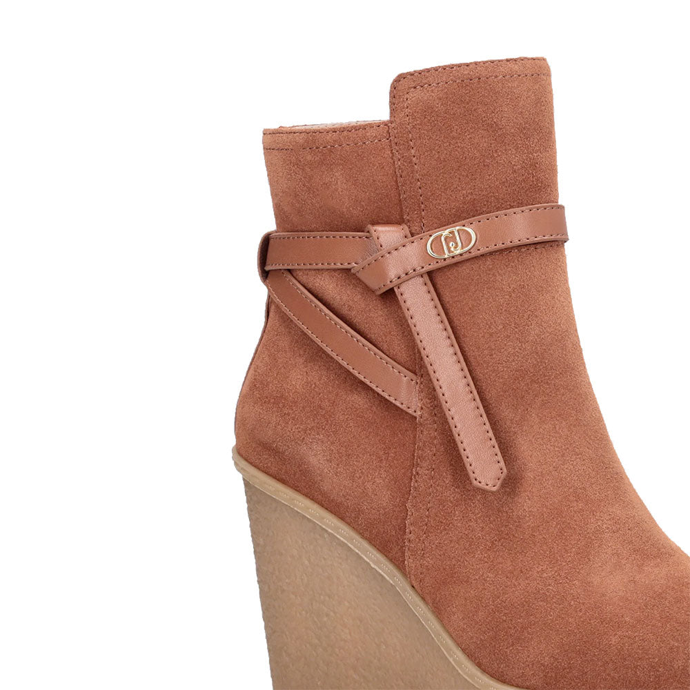 Stivali Donna con Zeppa LIU JO Rania 04 in Suede color Cuoio