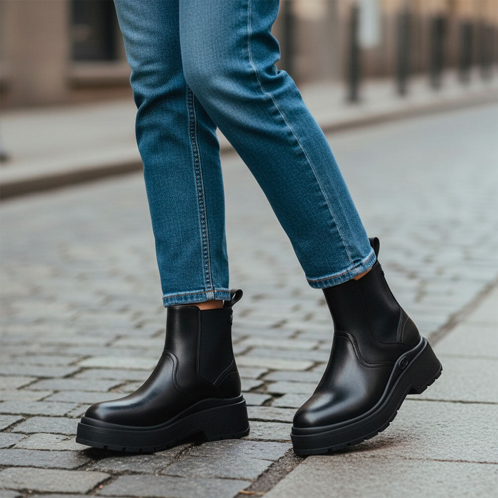 Stivaletti Platform Donna LIU JO Andrea 01 in Eco Pelle Nera