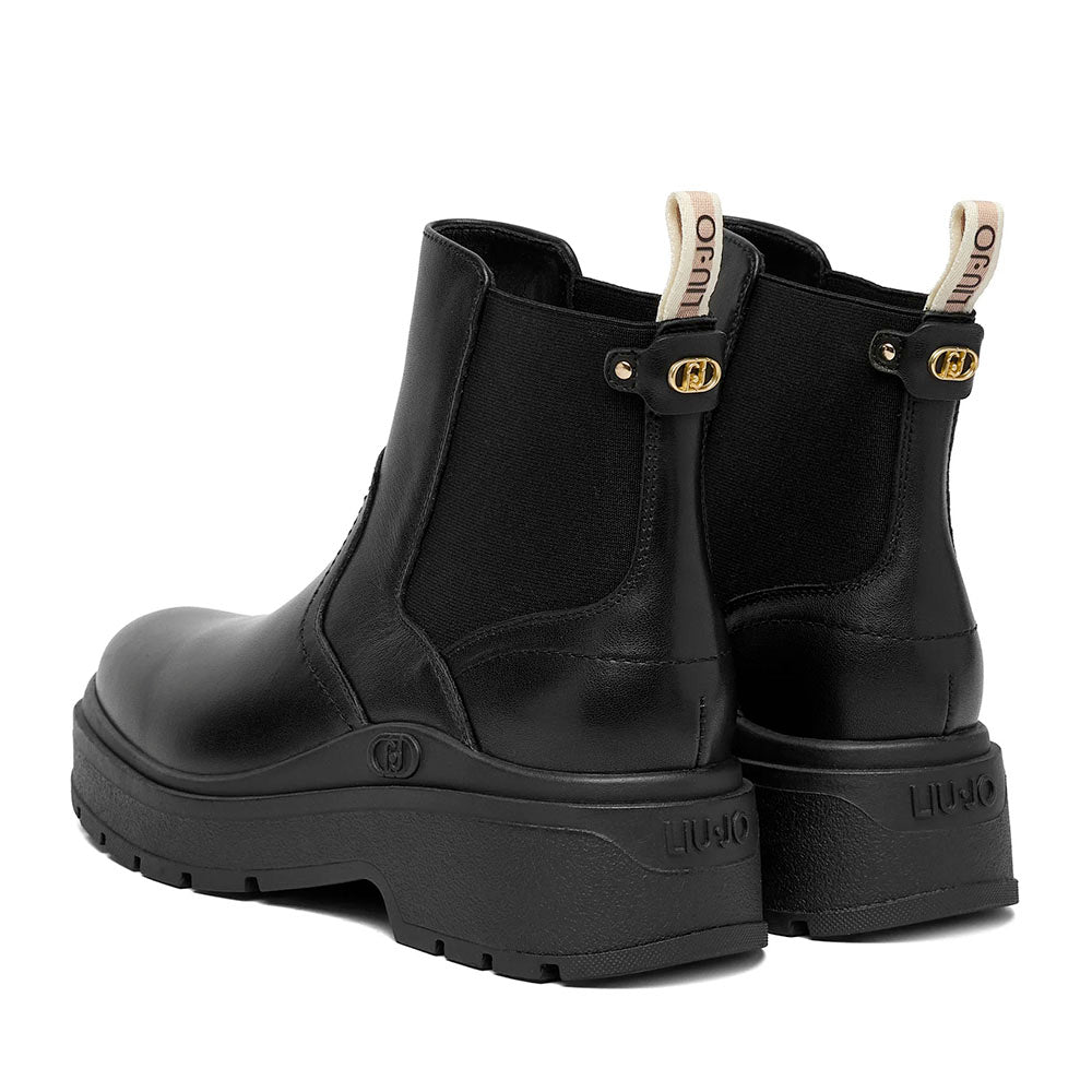 Stivaletti Platform Donna LIU JO Andrea 01 in Pelle Nera