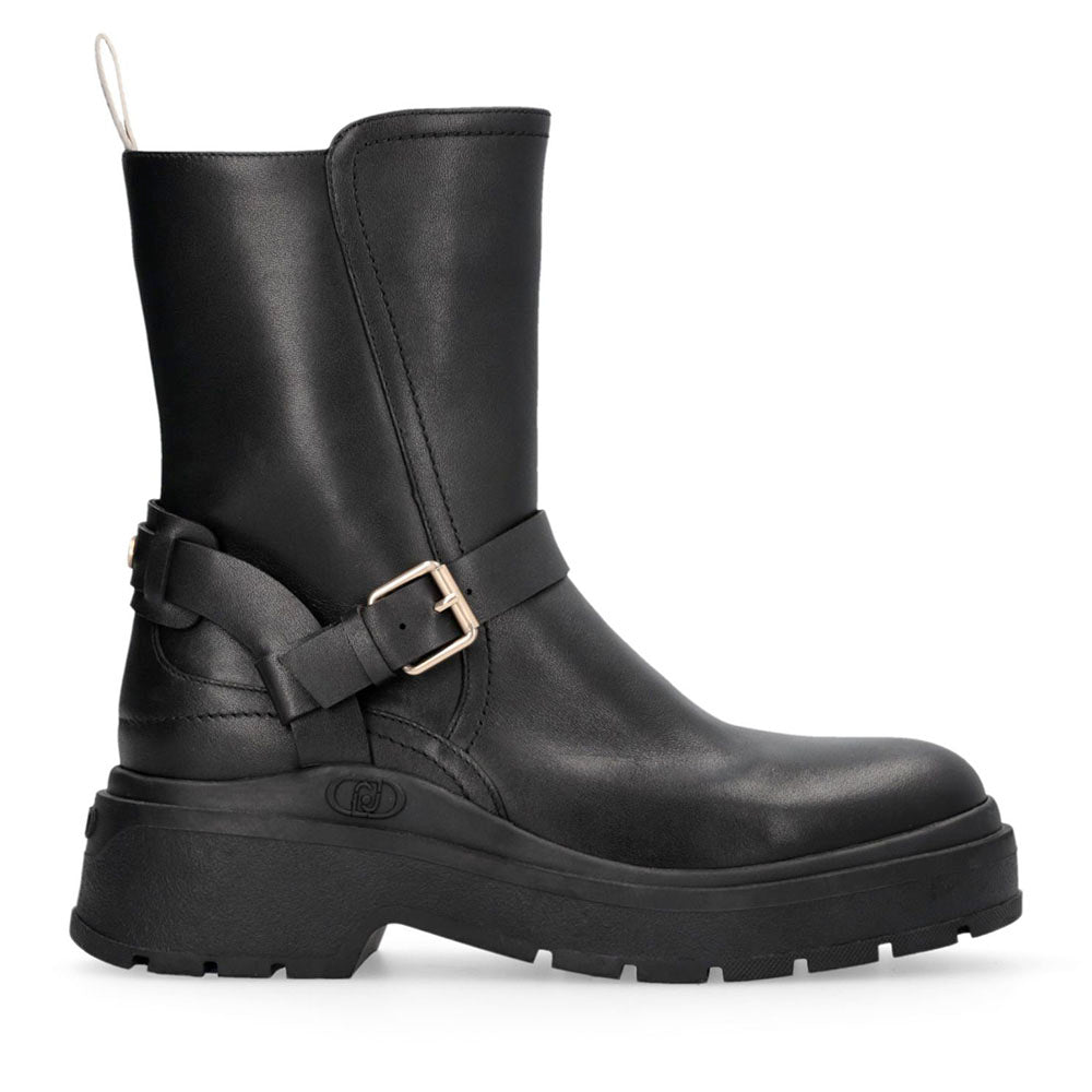 Stivaletti Donna LIU JO Andrea 03 in Pelle Nera con Dettagli Bold