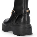 Stivaletti Donna LIU JO Andrea 03 in Pelle Nera con Dettagli Bold