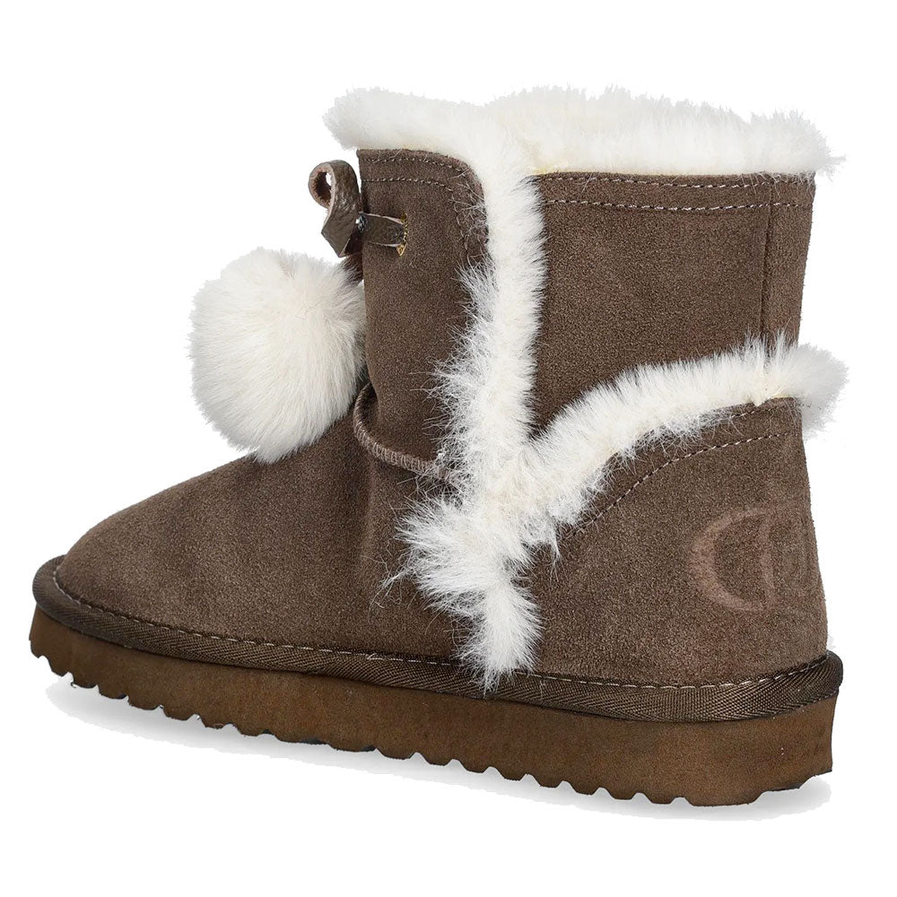 Stivaletti Donna Imbottiti LIU JO Jil 05 in Suede Marrone con Pon Pon