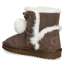 Stivaletti Donna Imbottiti LIU JO Jil 05 in Suede Marrone con Pon Pon