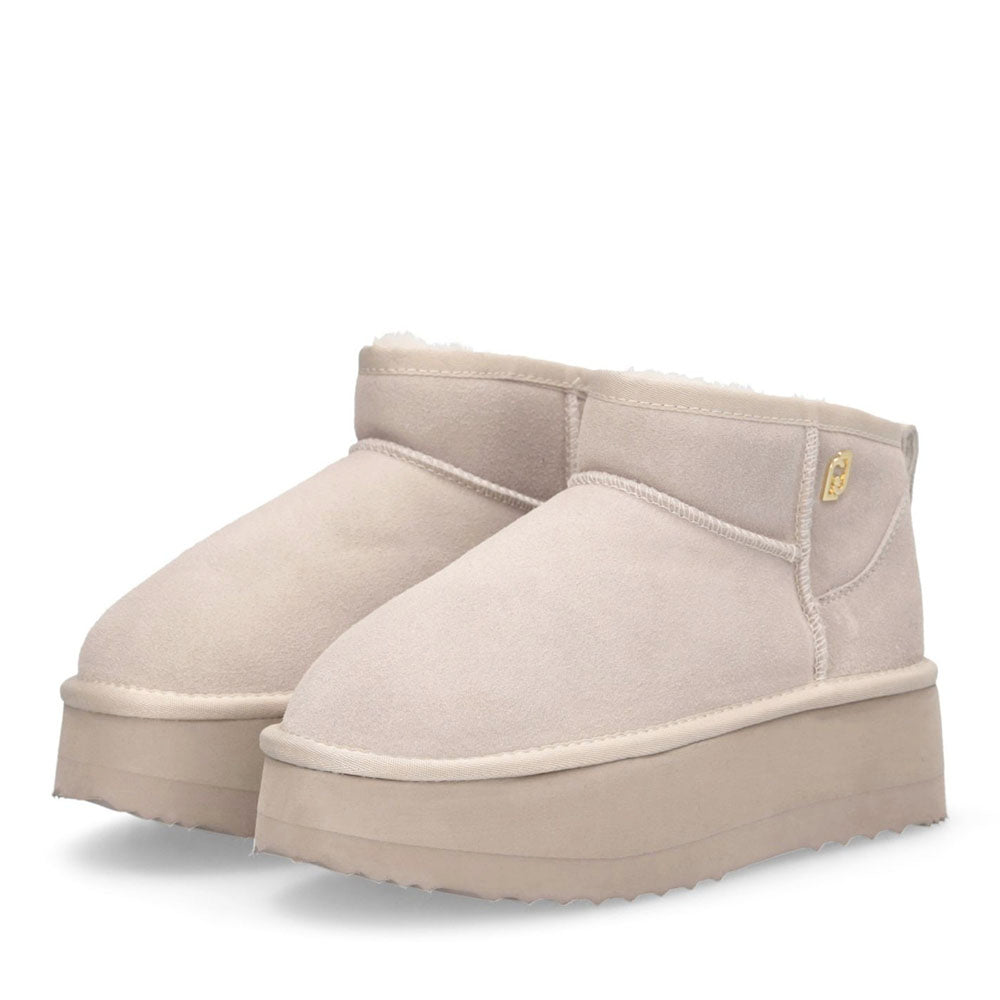 Stivaletti Donna Platform LIU JO Jane 01 Imbottiti in Suede color Sabbia