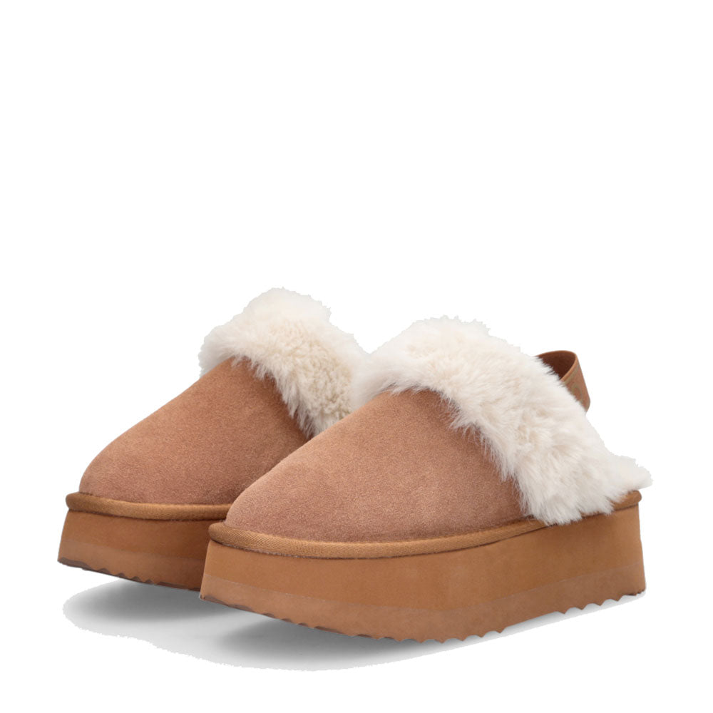 Sabot Platform Imbottiti LIU JO Jane 10 in Suede color Cognac