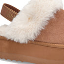 Sabot Platform Imbottiti LIU JO Jane 10 in Suede color Cognac