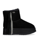 Stivaletti Donna Platform Imbottiti LIU JO Jane 09 in Suede Nero con Frange