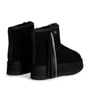 Stivaletti Donna Platform Imbottiti LIU JO Jane 09 in Suede Nero con Frange