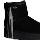 Stivaletti Donna Platform Imbottiti LIU JO Jane 09 in Suede Nero con Frange