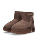 Stivaletti Donna Platform Imbottiti LIU JO Jane 09 in Suede color Ebano con Frange