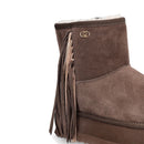 Stivaletti Donna Platform Imbottiti LIU JO Jane 09 in Suede color Ebano con Frange