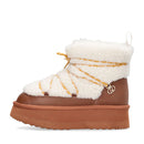Stivali Donna da Neve LIU JO Jane 07 in Pelle e Eco Fur Marrone