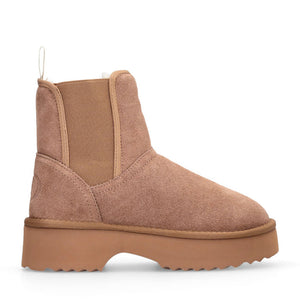 Women's Cognac Suede Padded Ankle Boots LIU JO Juny 02