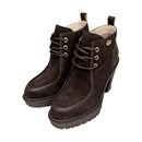 Stivaletti Donna con Tacco LIU JO Ruby 10 in Suede e Pelle Moka