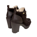 Stivaletti Donna con Tacco LIU JO Ruby 10 in Suede e Pelle Moka