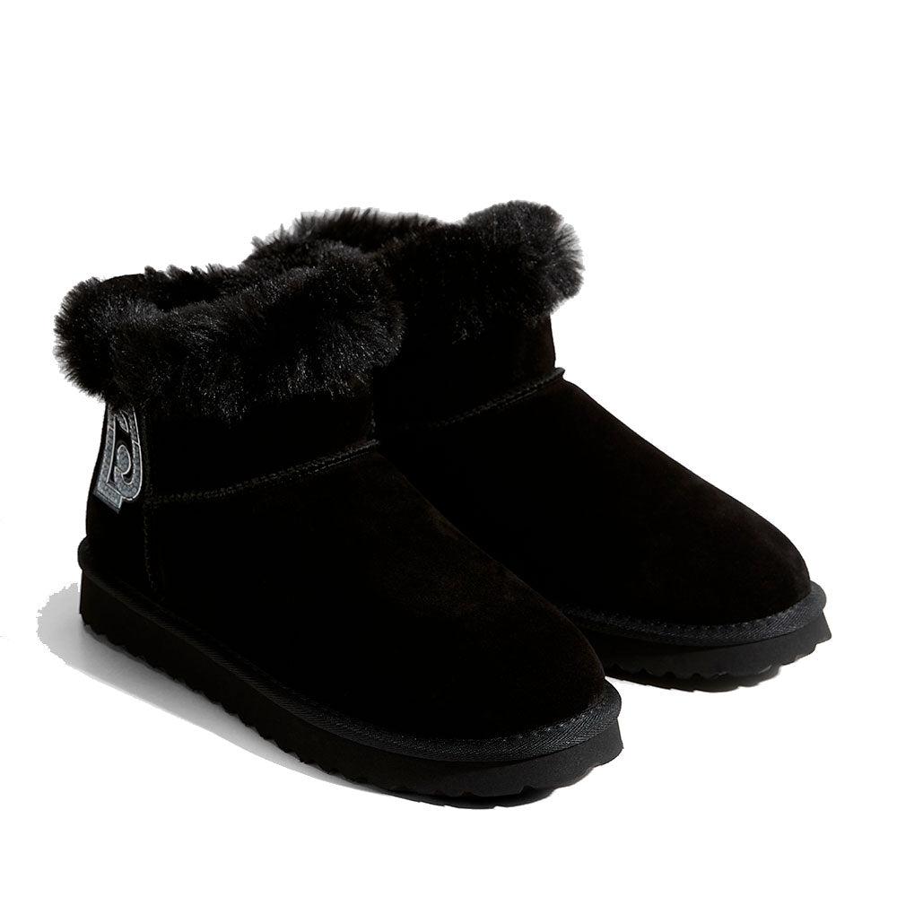 Stivaletti Donna Imbottiti LIU JO Jil 12 in Suede Nero con Logo