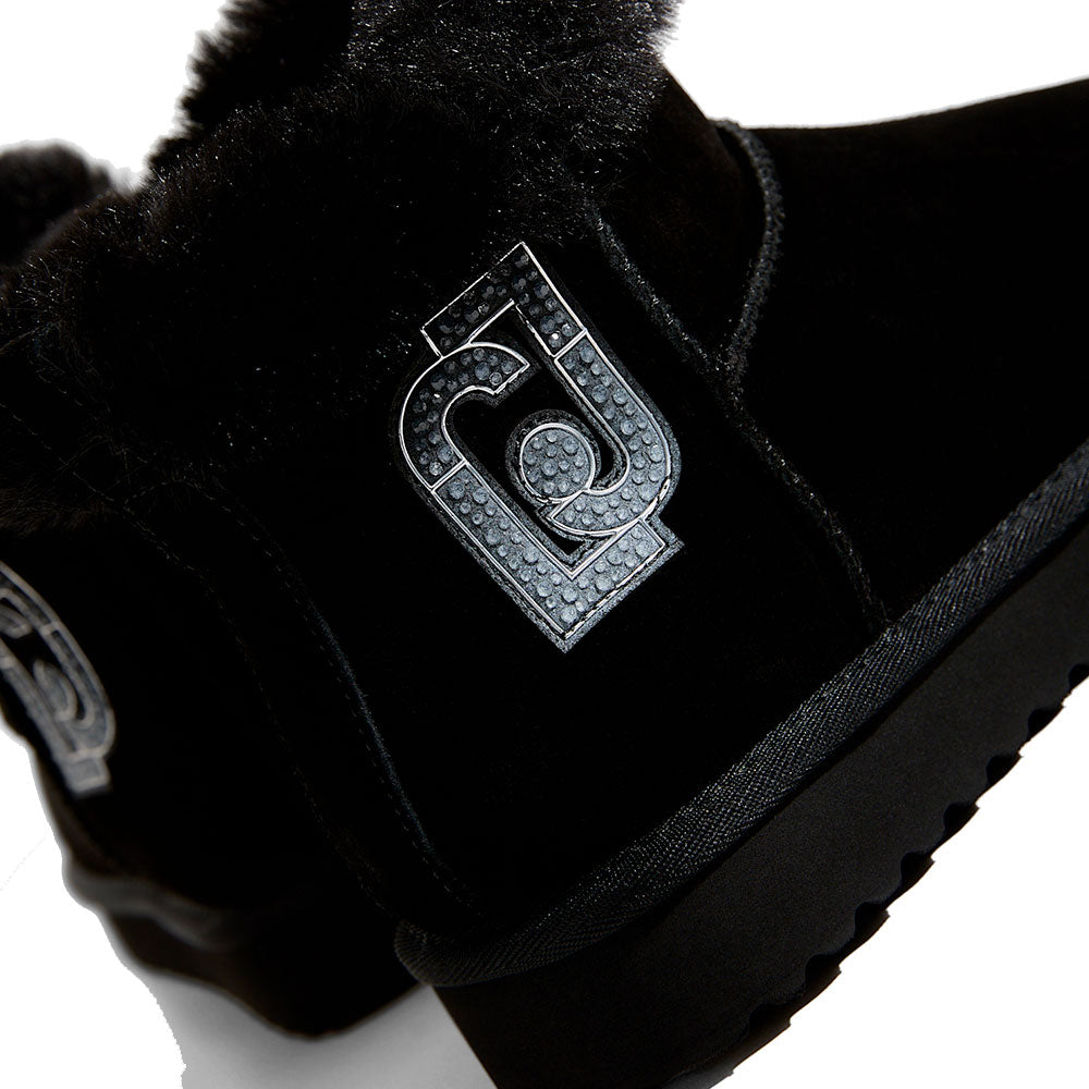 Stivaletti Donna Imbottiti LIU JO Jil 12 in Suede Nero con Logo