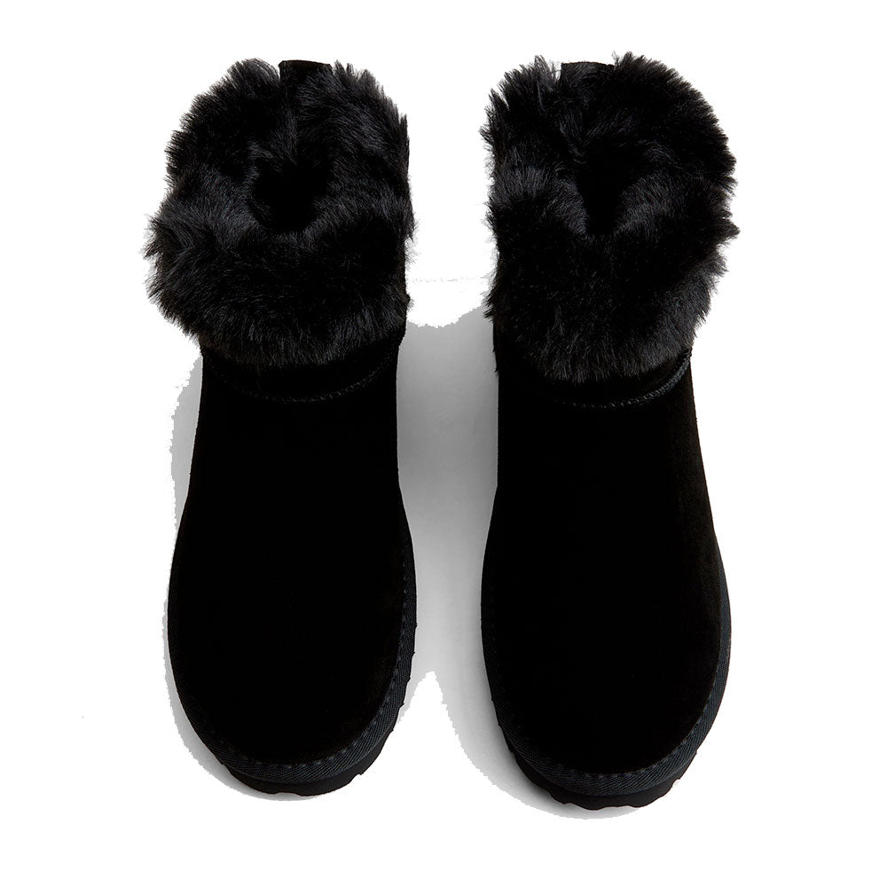 Stivaletti Donna Imbottiti LIU JO Jil 12 in Suede Nero con Logo