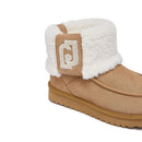 Stivaletti Donna Imbottiti LIU JO Jil 13 in Suede color Cognac con Risvolto in Tessuto Teddy