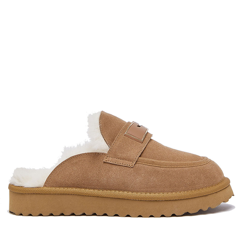 Sabot Donna Imbottiti LIU JO Jil 11 in Suede color Cognac