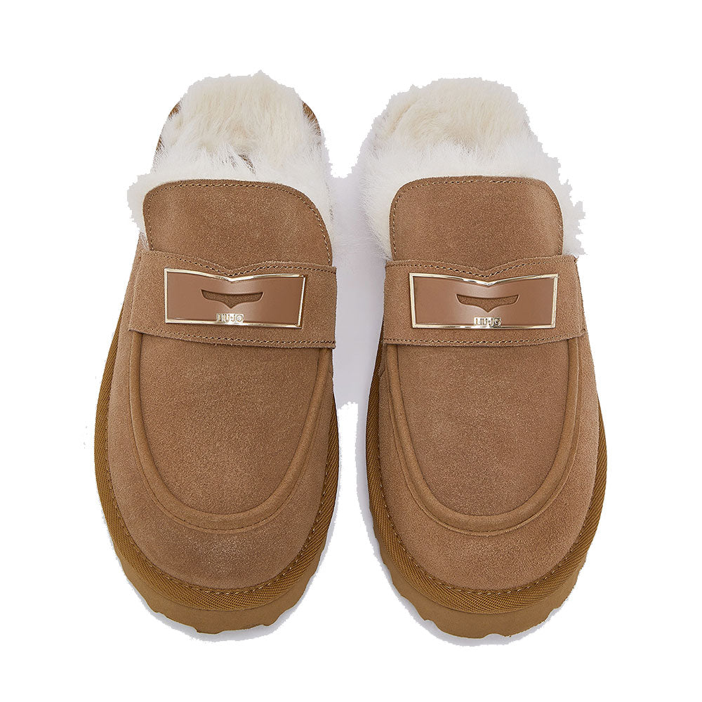 Sabot Donna Imbottiti LIU JO Jil 11 in Suede color Cognac