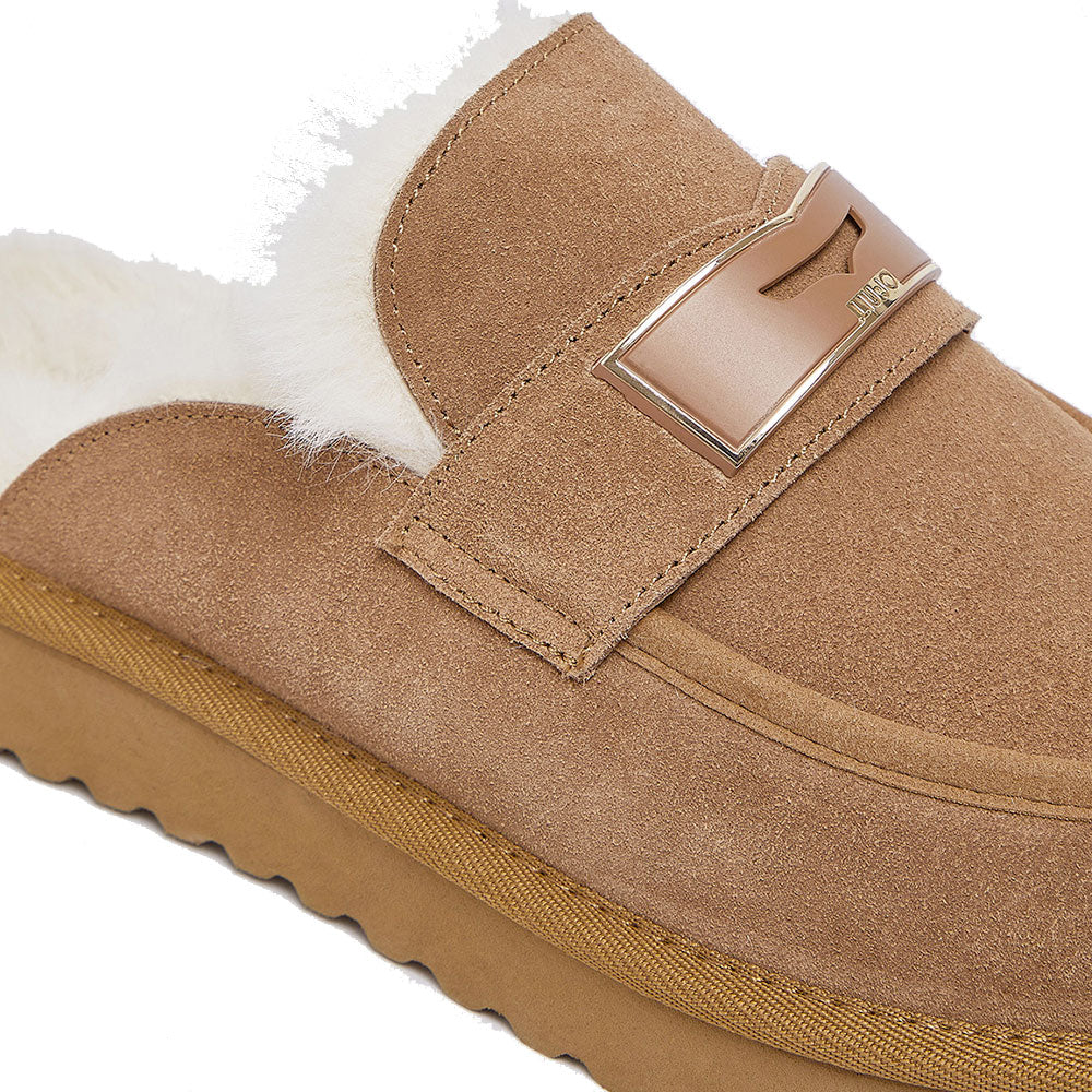 Sabot Donna Imbottiti LIU JO Jil 11 in Suede color Cognac