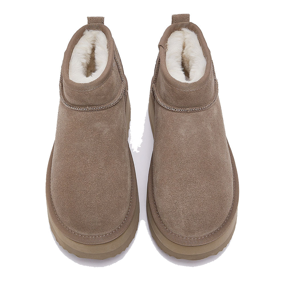 Stivaletti Donna Platform LIU JO Jane 01 Imbottiti in Suede Havana