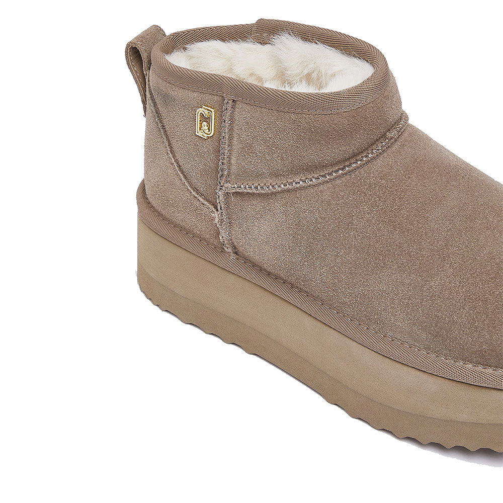 Stivaletti Donna Platform LIU JO Jane 01 Imbottiti in Suede Havana