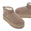 Stivaletti Donna Platform LIU JO Jane 01 Imbottiti in Suede Havana