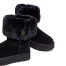 Stivali Donna Imbottiti LIU JO Jane 12 in Suede Nero con Risvolto