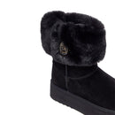 Stivali Donna Imbottiti LIU JO Jane 12 in Suede Nero con Risvolto