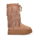 Stivali Donna con Frange LIU JO Jane 16 in Suede color Cognac