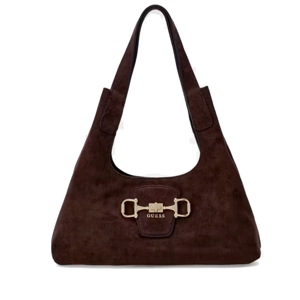 Borsa Donna Hobo a Spalla GUESS Linea Sunset Colore Espresso Misura Small