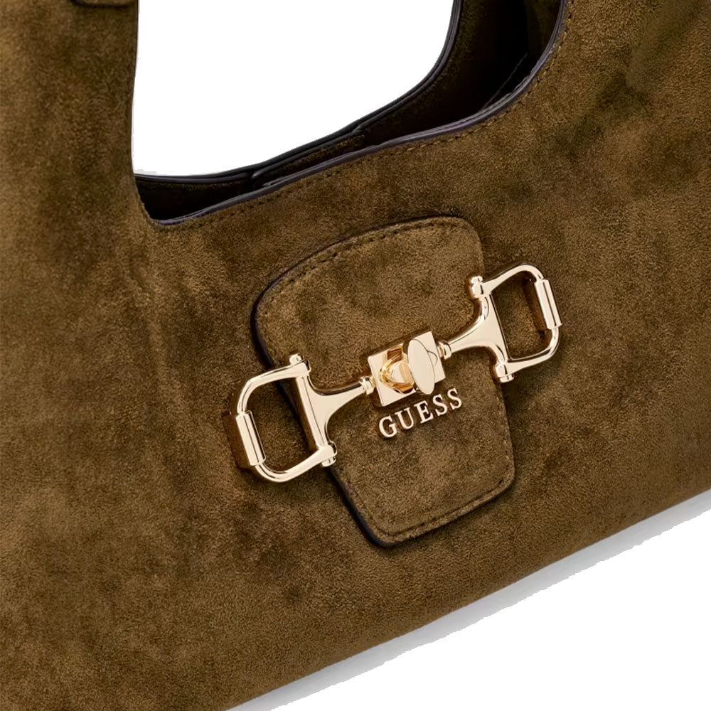 Borsa Donna Hobo a Spalla GUESS Linea Sunset Colore Olive Misura Small