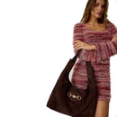 Borsa Donna Hobo a Spalla GUESS Linea Sunset Colore Espresso