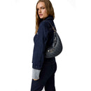 Borsa Donna Hobo a Spalla GUESS Linea Lindsey Colore Coal Logo