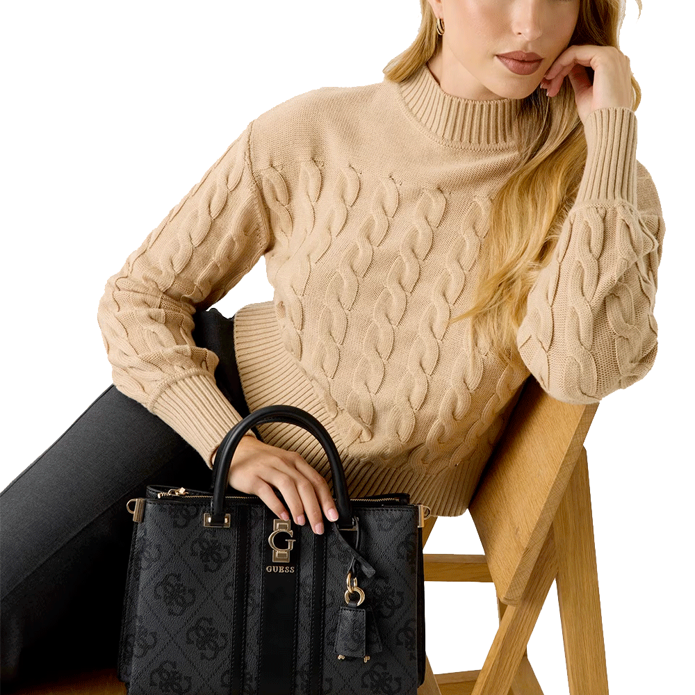 Borsa Donna a Mano GUESS Linea Erenia colore Coal Logo