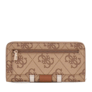 Portafoglio Donna GUESS Zip Around Linea Erenia colore Latte Logo