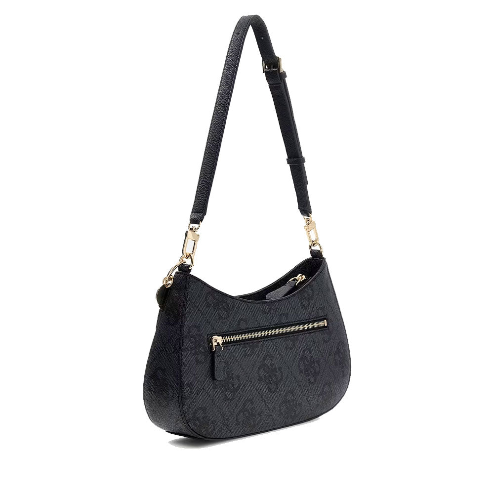 Borsa Donna a Spalla GUESS Linea Noelle colore Coal Logo Misura Piccola