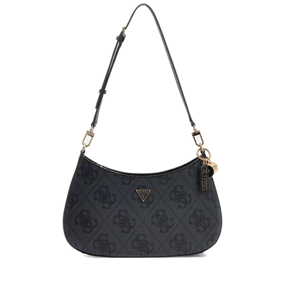 Borsa Donna a Spalla GUESS Linea Noelle colore Coal Logo Misura Piccola