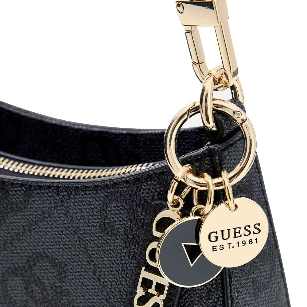 Borsa Donna a Spalla GUESS Linea Noelle colore Coal Logo Misura Piccola